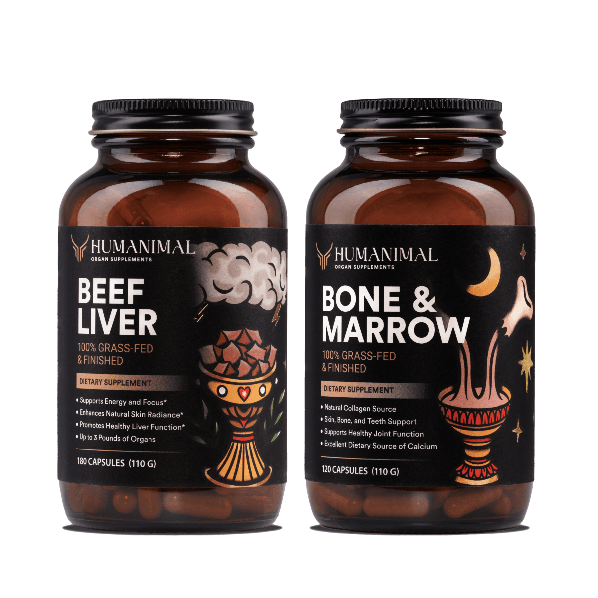 Liver + Bone & Marrow Bundle - Humanimal Organ Supplements
