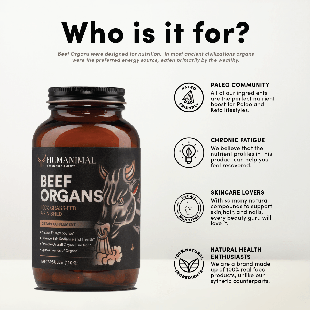 Beef Organs Supplement - Humanimal Organ Supplements